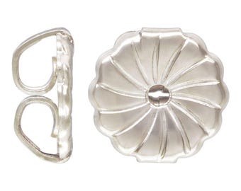 Fermoirs de boucles d'oreilles larges en argent sterling 7,2 x 7 mm - 10 pièces (11108)/1