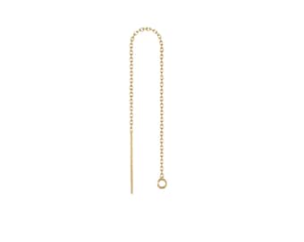 14kt Gold Filled Cable Chain Ear Threader With Ring - 1pr (6434)/1