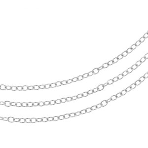 Sterling Silver 1.4mm Cable Chain 5ft Made in USA 10% discounted wholesale quantity 5456-5/1 image 1