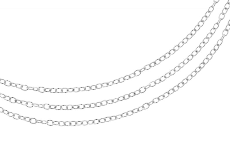 Sterling Silver 1.4mm Cable Chain 5ft Made in USA 10% discounted wholesale quantity 5456-5/1 image 1