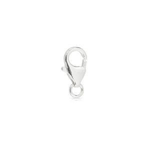 May include: Silver lobster clasp with a round ring. This clasp is used for jewelry making.