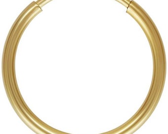 14Kt Gold Filled Endless Hoop Earwire 14x1.25mm - 2 pairs Wholesale Price (13229)/1