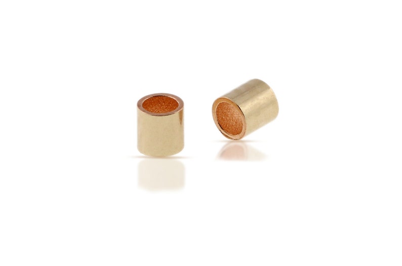 500pcs Bulk quantity 10/% discounted 2169 Gold crimp tubes 14kt Gold Filled 2x2 Crimp tubes 5