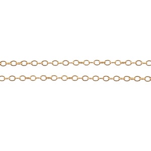 1mm Cable Chain, 14Kt Gold Filled, 1.4x1mm Cable Chain - 20ft Strong chain Made in USA High Quality (6683-20)/1