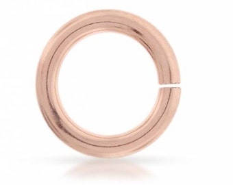 Jump Ring, Open, 14Kt Rose Gold Filled, 22ga 4mm  - 50pcs 10% discounted Made in USA (4552)/1