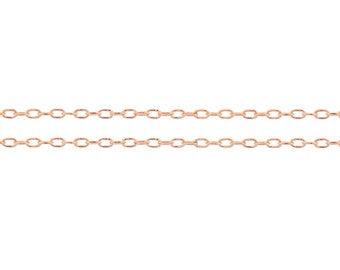 14Kt Rose Gold Filled 1.5x1mm drawn Cable Chain - 20ft Strong chain Made in USA 20% discounted  High Quality (7647-20)/1