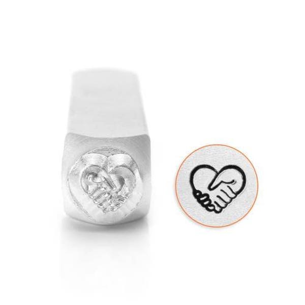 Stamp, ImpressArt, Heart Hands, 6mm - 1 Pc Wholesale Price (11753)/1