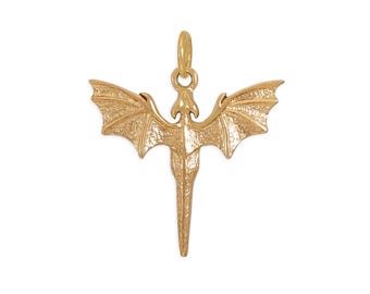 Bronze Flying Dragon Charm 24x20mm - 1Pc Wholesale Price (3322)/1