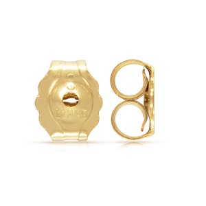 Ear Nuts, Light Earring Back, 14Kt Gold Filled, 3.8x4.6mm - 50prs (4254)/5