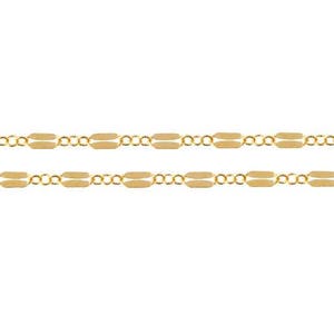 Dapped Long And Short Chain 14Kt Gold Filled 5.2x2.5mm - 20 Feet  LOWEST PRICE wholesale quantity (10639-20)/1
