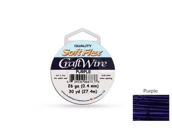 Craft Wire Soft Flex 26gauge Purple 30yards  - 1 Spool Wholesale Price (4684)/1