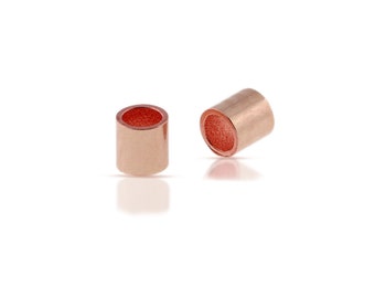 14Kt Rose Gold Filled 2x2mm Crimp Tubes 1.4mm Inside Diameter - 500pcs Wholesale price 20% discounted (4537)/5