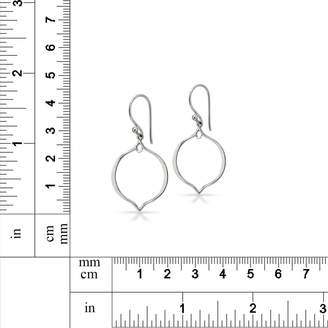 Silver Earring Findings 36x20mm Fancy Ear Wires 1pair Etsy