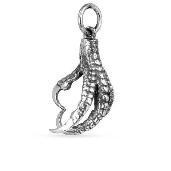 Sterling Silver Bird Claw Charm 22.25x9.25mm - 1 Pc Wholesale Price (12035)/1