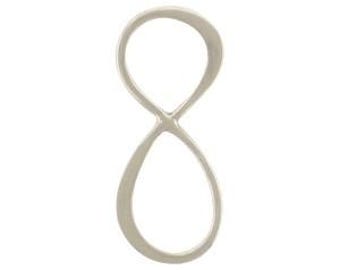 Infinity Connector, Infinity Link, Sterling Silver, 20x8mm - 1pc (3709)/1