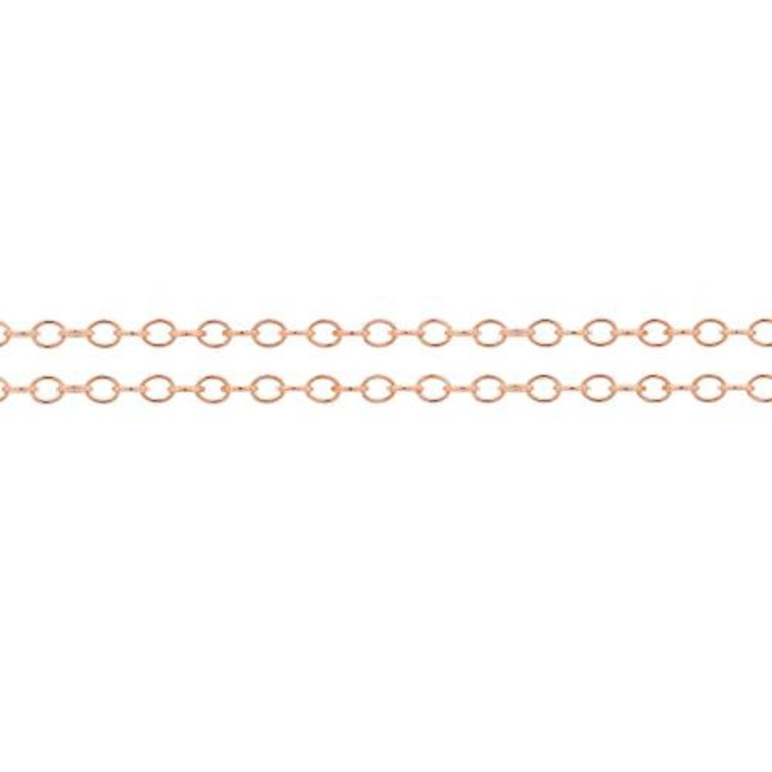 Double Extendable Cable Chain in 14k Rose Gold (1.20 mm) main image 1