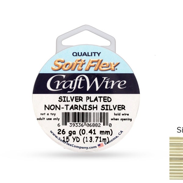 Craft Wire Soft Flex 26gauge Fil plaqué argent non terni 15 mètres - 1 bobine (3584)/1