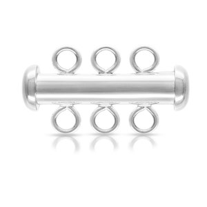 Tube Clasp Multi Strand Sterling silver 4.3x23mm 3strand Tube Clasp - 1pc (2117)/1