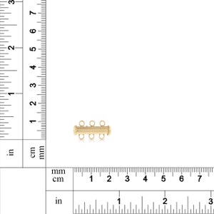 Tube Clasp Multi strand 14kt Gold Filled 20mm 3strand Tube Clasp 1pc Bracelet Closures 2223/1 image 2