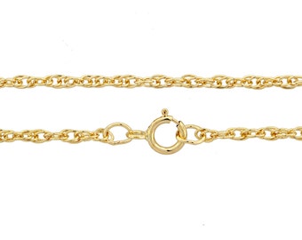 14Kt Gold Filled 1.4mm 24Inch Rope Chain - 5pcs Wholesale quantity Discounted Price (3005)/5