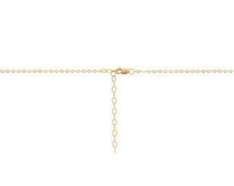 14Kt Gold Filled 2x1.75mm 16" Flat Cable Chain W/ Lobster Clasp & 2" Extender Chain - 1pc Wholesale Price (12060)/1