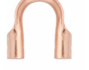 Wire savers Cable Thimble 14kt Rose Gold Filled Wire Guards 0.021"  (.53mm) - 100pcs 10% discounted (4539)/5