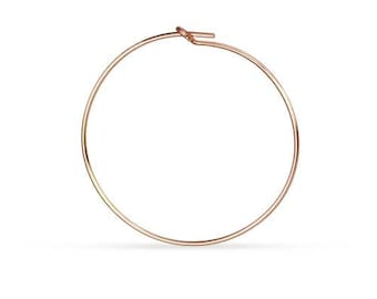 Ear Wire Beading Hoop 14Kt Rose Gold Filled 20mm 21ga  - 5 Pairs  Wholesale Price (10455)/1