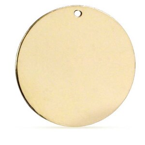 14Kt Gold Filled Stamping Disc Round Blank 20mm, 24 Gauge - 1 Pc Wholesale Price (11597)/1