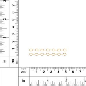 4mm Cable Chain, 14kt Gold Filled, 5x4mm, Flat Cable Chain 5ft 2322-5/1 image 2