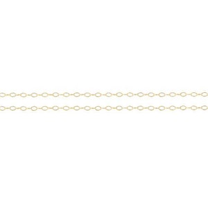 1mm Delicate Cable Chain, 14Kt Gold Filled, 1.2x1mm, Oval Cable Chain 20ft Wholesale price 10594-20/1 image 1