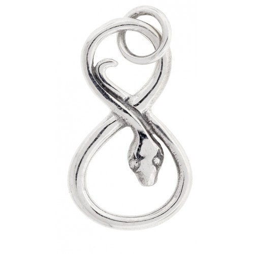 Sterling Silver Infinity Snake Charm 21.5x10mm 1pc High Etsy