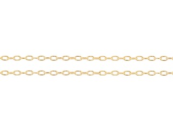 1mm Drawn Cable Chain, 14Kt Gold Filled, 1.5x1mm, Spool Chain - 5ft Strong chain Made in USA 10% discounted  High Quality (6687-5)/1