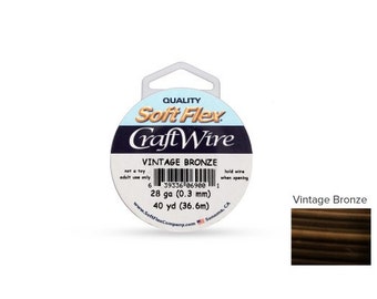 Craft Wire Soft Flex 28gauge Vintage Bronze 40yards  - 1 Spool Low Low Price (4677)/1
