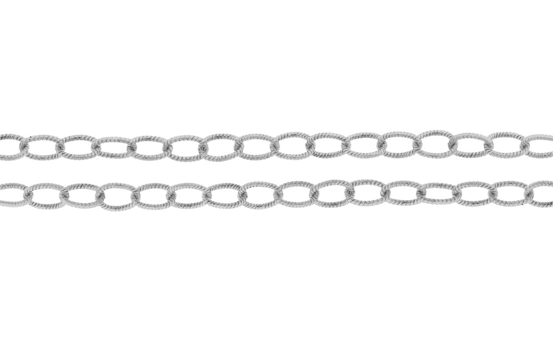 Sterling Silver 4x3mm Twisted Wire Cable Chain 20ft Bright Shiny Strong