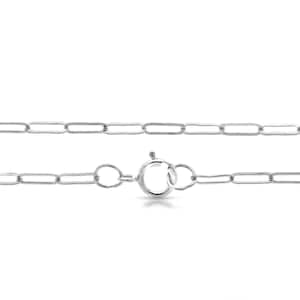 Cable chain, Drawn Elongated Flat, Sterling Silver, 2mm 16"  - 1pc Made in USA 10% discounted lowest price (5734)/1