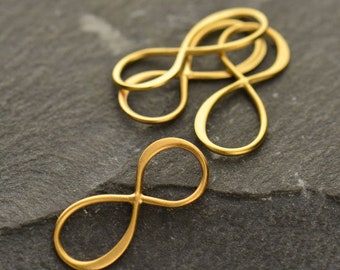 24Kt Gold Plated Sterling Silver 20x8mm Infinity Link - 25pcs  High Quality Shiny 30% Discounted (3710)/25