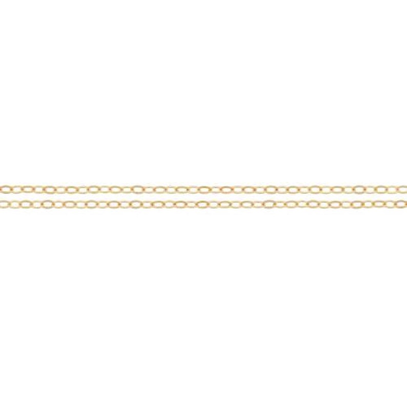 Flat Cable Chain 2306-100 100ft Bulk Quantity Discounted Price 1 14Kt Gold Filled 1.5x1.2mm Chains