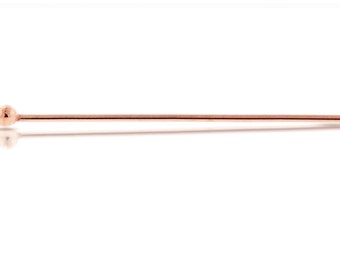 14Kt Rose Gold Filled 24ga 2 Inch Ball Head pins - 100pcs Wholesale price 20% discounted (7311)/5