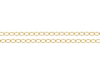 1.6mm Cable Chain,  14kt Gold Filled, 2x1.6mm, Cable Chain - 100ft Discounted Price (2304-100)/1 Made in USA