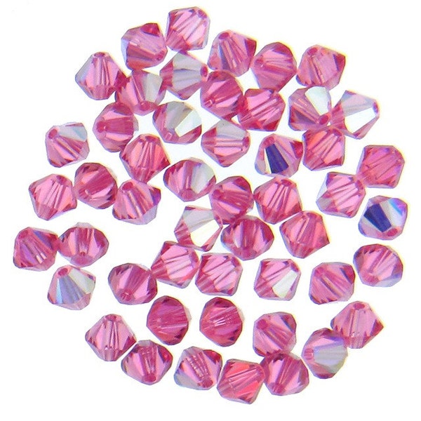 CLEARANCE: Swarovski 5328 4mm Rose (209) AB Xilion Bicone Beads Whole sale price Bulk Quantity 1 Gross (2543) - FREE Second Item Shipping