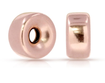 14Kt Rose Gold Filled 5mm Roundel 1.4mm Hole - 5pcs Wholesale price 10% discounted (6469)/1