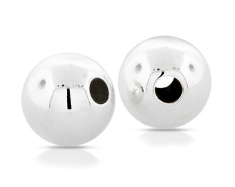 Runde Perlen, Sterlingsilber, 3 mm glänzende Perlen, 0,9 mm Loch, 3 mm Zwischenstücke – 500 Stück, Mengenrabatt 10 % (2003)/5