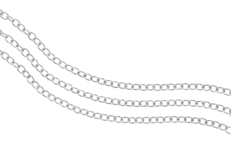 Sterling Silver 1.4mm Cable Chain 5ft Made in USA 10% discounted wholesale quantity 5456-5/1 image 2