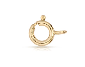 Clasp, Spring Ring With closed Ring,14Kt Gold Filled, 6mm - 100pcs 20% Discounted Wholesale Price High Quality (3063)/5