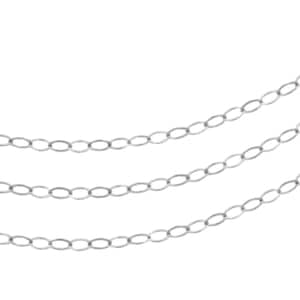 Chaîne forçat plate en argent sterling 2,2 x 1,7 mm - 20 pi (2353-20)/1