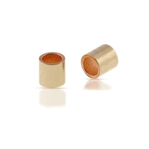 Gouden krimpbuizen 14kt gold filled 2x2 krimpbuizen - 100 stuks (2169)/1