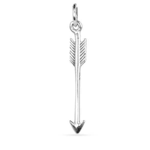 Sterling Silver Arrow Charm 27x4mm - 1Pc Wholesale Price (11396)/1