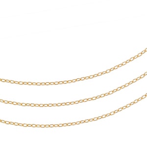 Drawn Cable Chain, 14kt Gold Filled, 1.5x1mm, Drawn Cable Chain 100ft Bulk Quantity Discounted Price 2302-100/1 image 1