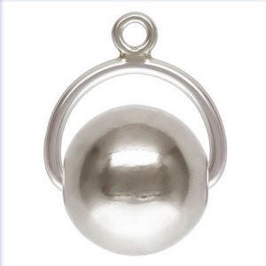 Sterling Silver Wire Drop for 6-8mm Beads 0.76mm Wire AT 4pcs 14468/1 image 2