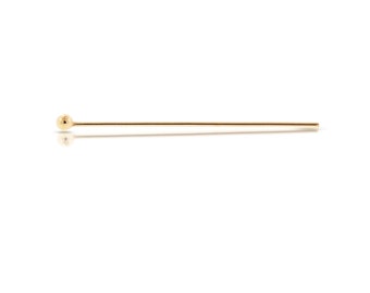 Spilli a testa sferica placcati in oro 14 carati - calibro 26, 1,5 pollici, 100 pezzi (2176)/5